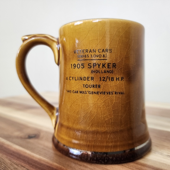 Vintage Veteran Car Club "Spyker 1905" Small Tankard by Wade England Coffee Mug - Picture 2 of 5